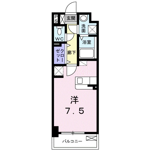ルーベル中村 505号室 間取り