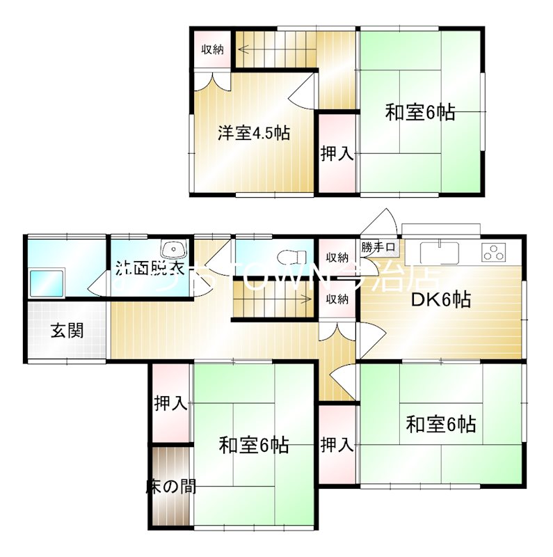 三芳河原津戸建てWH貸家 間取り