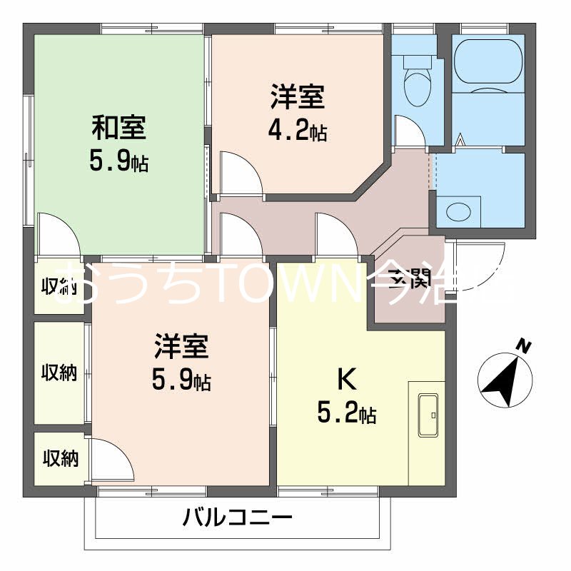 コーポラスやました 101号室 間取り