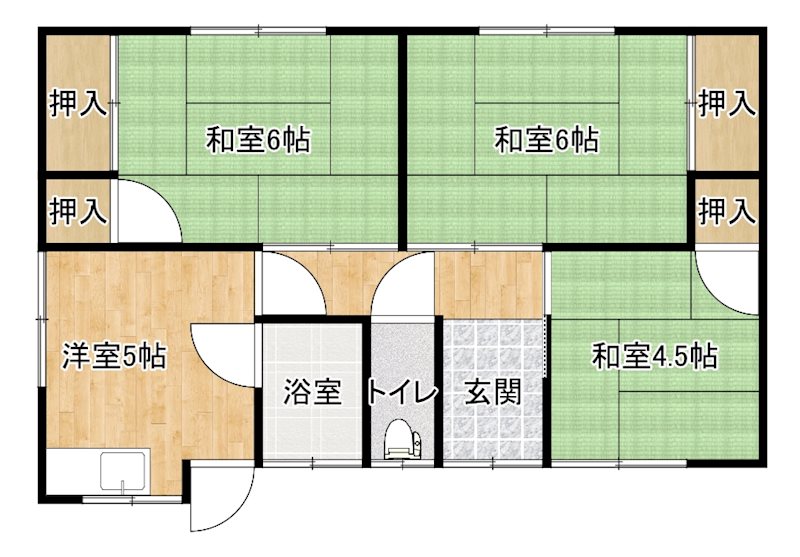 萩生馬渕貸家　南側 間取り