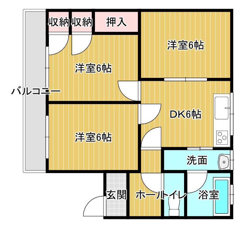 Bellせいら 206号室 間取り