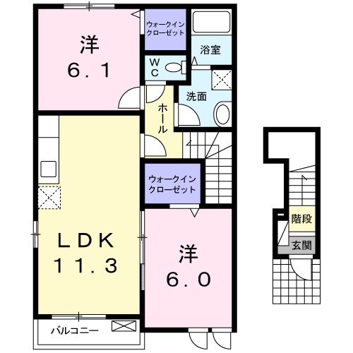 グレイス　愛 201号室 間取り