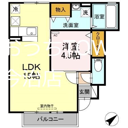 エトワールしゅりⅡ 103号室 間取り