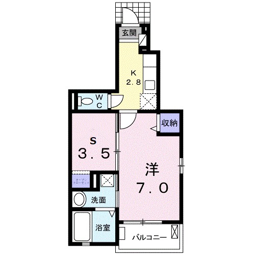 サンリットヴィラⅨＢ 101号室 間取り