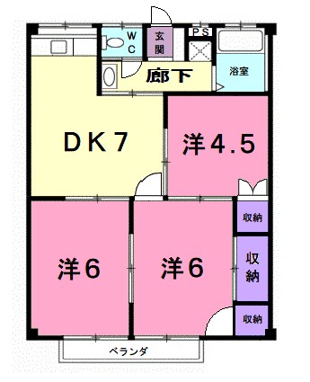 コーポ丹下 102号室 間取り