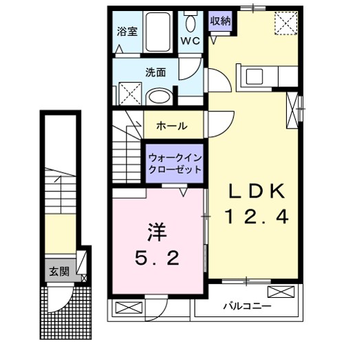 アトレ萩生 206号室 間取り
