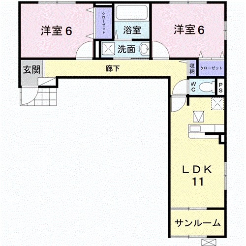 フォレストビュー　Ⅱ 105号室 間取り