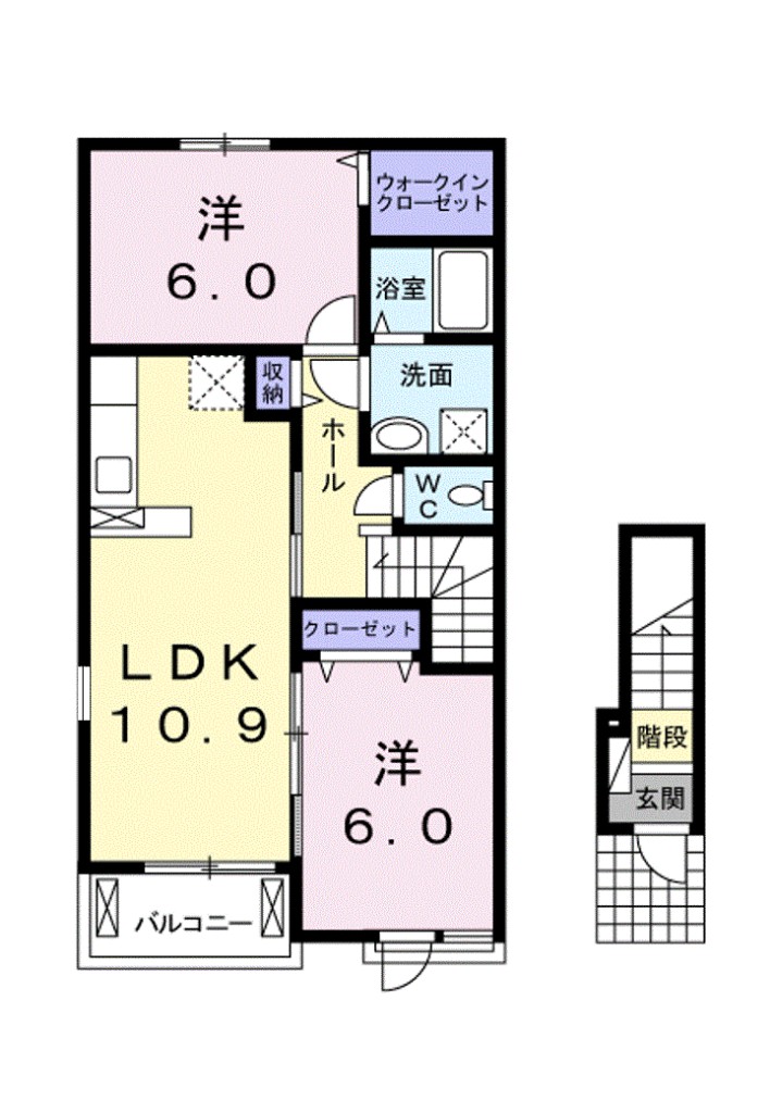 イーストサイドスクエア 201号室 間取り