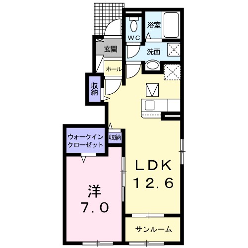 ルーベル北方Ⅲ 101号室 間取り