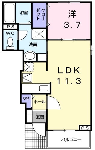 アルバカーサ桜木 103号室 間取り