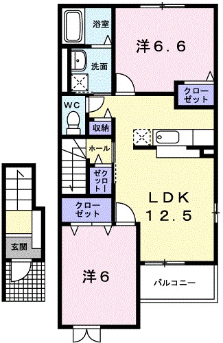 リーガハット２３ 205号室 間取り