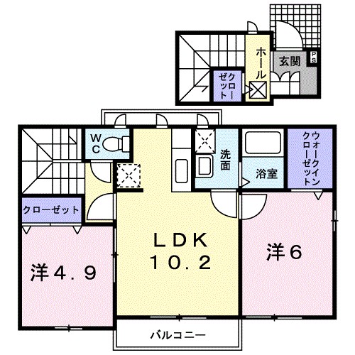 アブニ－ルＳａｄａｏｋａⅡ 201号室 間取り