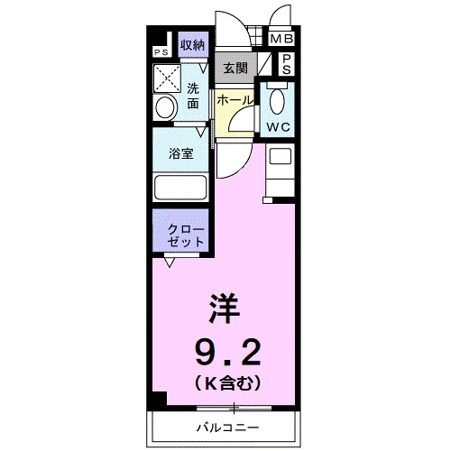 グラス　リバー 202号室 間取り
