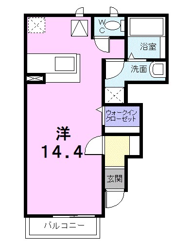 サン　リット　Ｂ 102号室 間取り