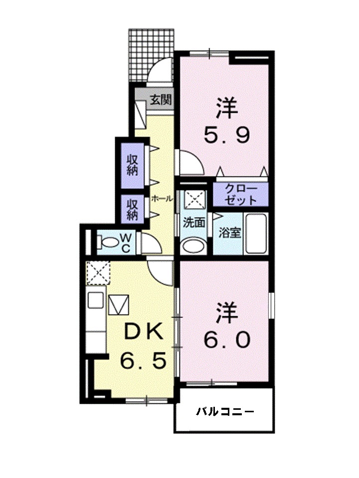 サニーヴィラ　Ⅰ 101号室 間取り