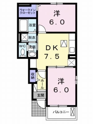 クレモン　ティーヌ　Ｂ 105号室 間取り