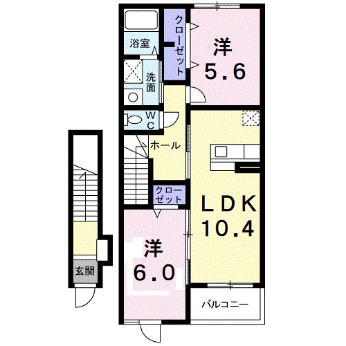 ブリーゼ 202号室 間取り