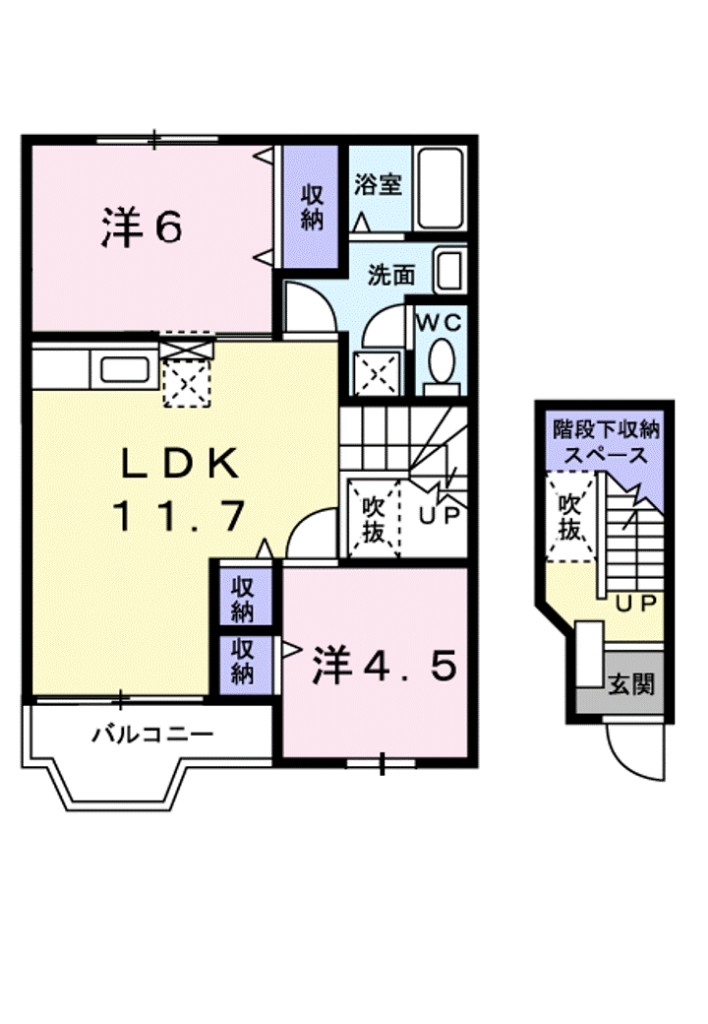 フォンテーヌ・ＫＭ 202号室 間取り