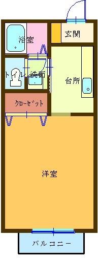 ソレイユＡ 206号室 間取り
