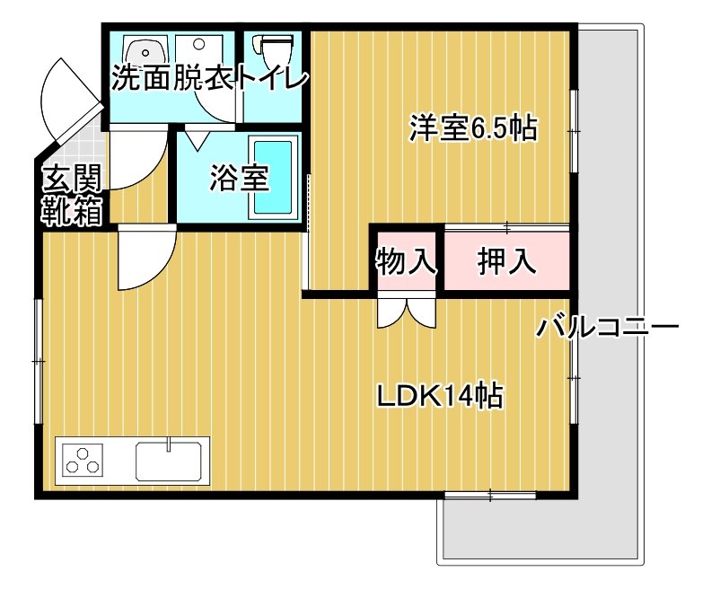 アヴニール余戸 602号室 間取り
