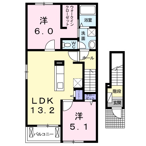 みまつ小泉 201号室 間取り
