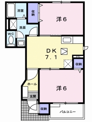 ソレアード 103号室 間取り