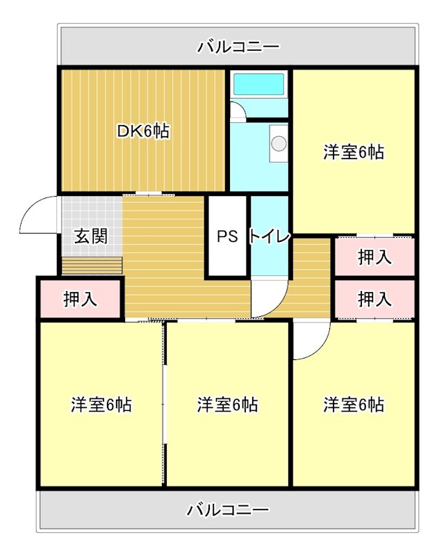 グリーンハイツ 310号室 間取り