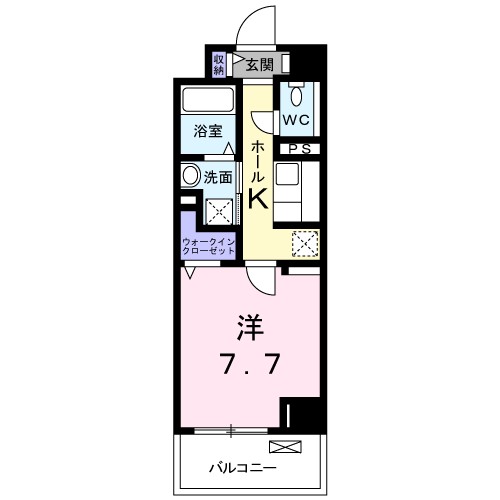 ユリウス　湊町 608号室 間取り