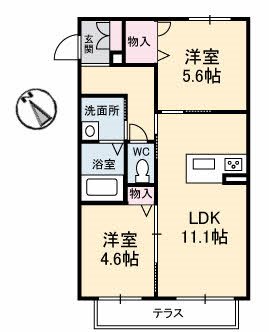 シャーメゾンルシエール 201号室 間取り