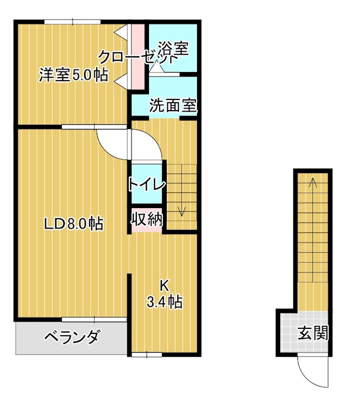 モリノガーデン A201号室 間取り