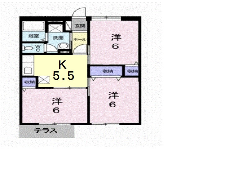 シャルマン北川毛Ａ 101号室 間取り