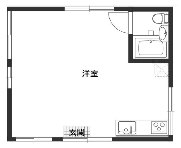 北方アパート 1号室 間取り