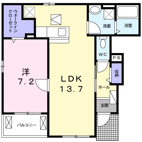 アフロディーテセーズ 101号室 間取り