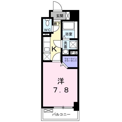 ルーベル中村 406号室 間取り