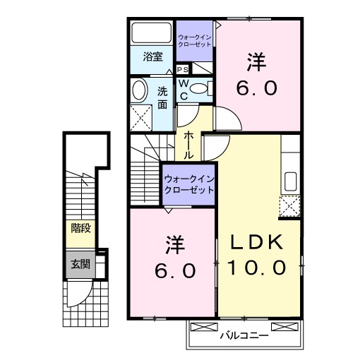 フェニックス唐山　Ｂ 205号室 間取り