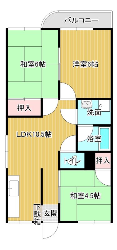 竹村第1マンション 403号室 間取り