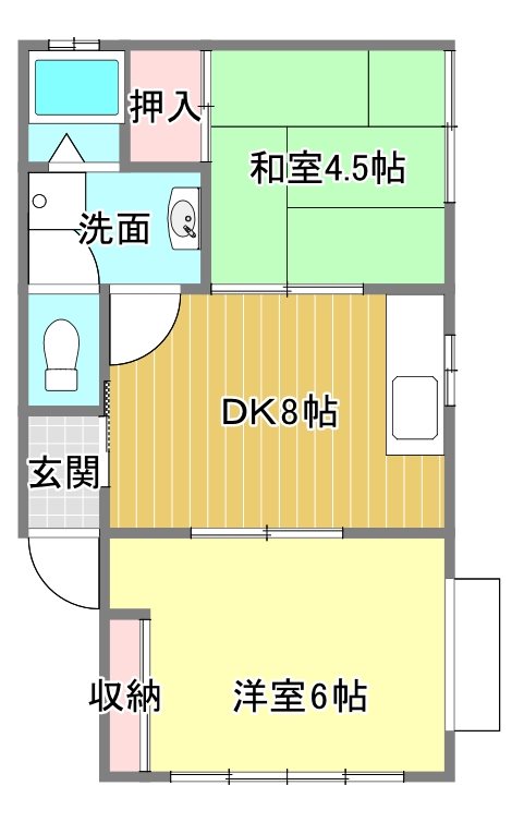アクセス安城寺 202号室 間取り