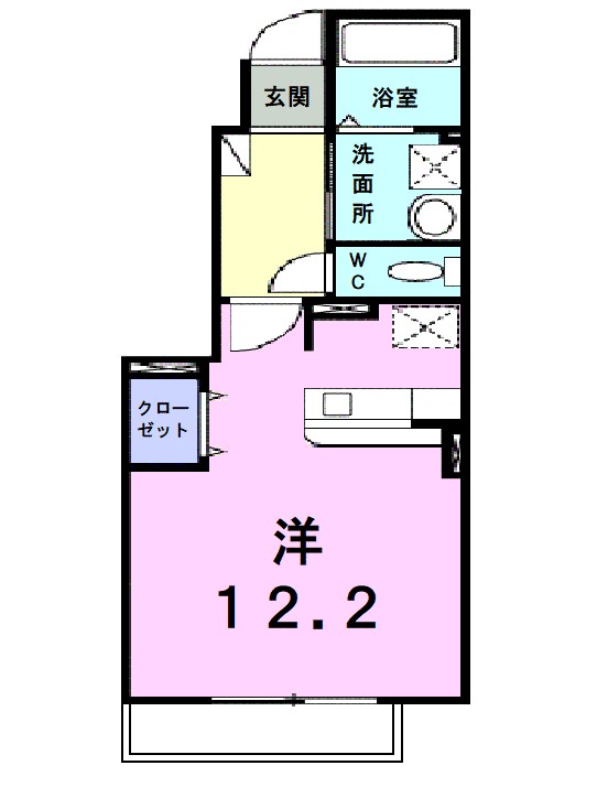 カルム　サンリットＡ　Ⅱ 103号室 間取り