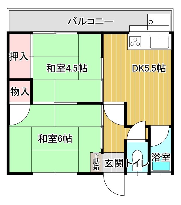 ハイツ山西 3-3号室 間取り