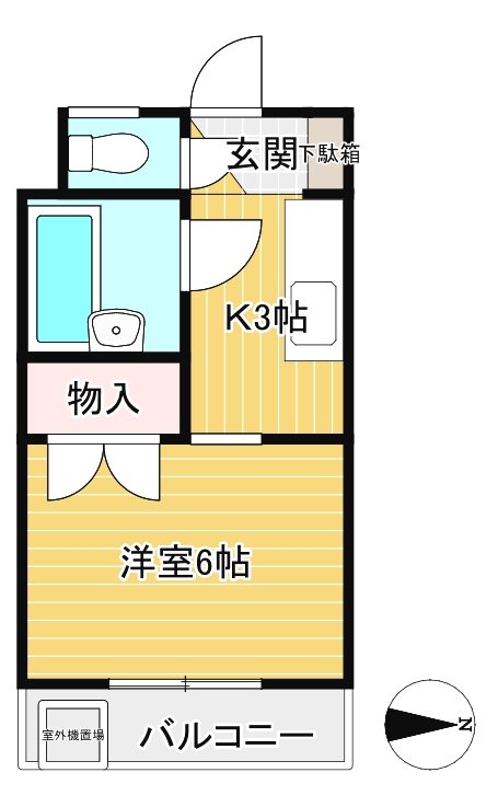 富士ハイツ 303号室 間取り