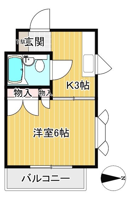 富士ハイツ 401号室 間取り