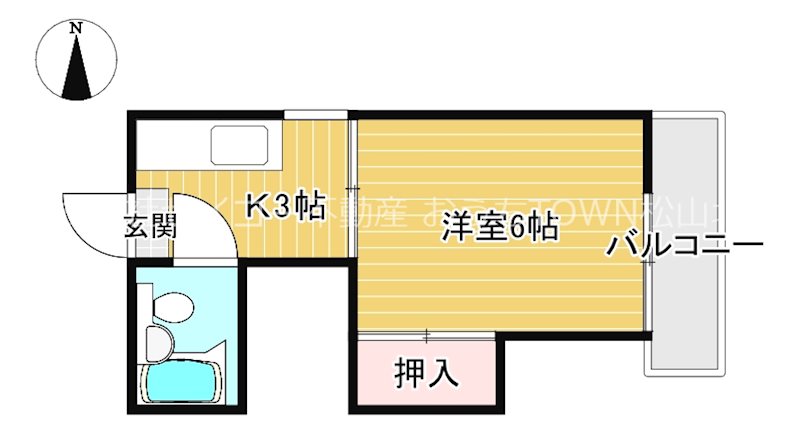 シティテラス 301号室 間取り