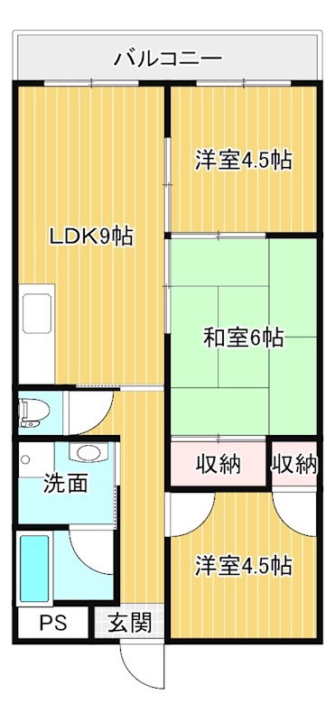 ハイツモンレーブ 303号室 間取り