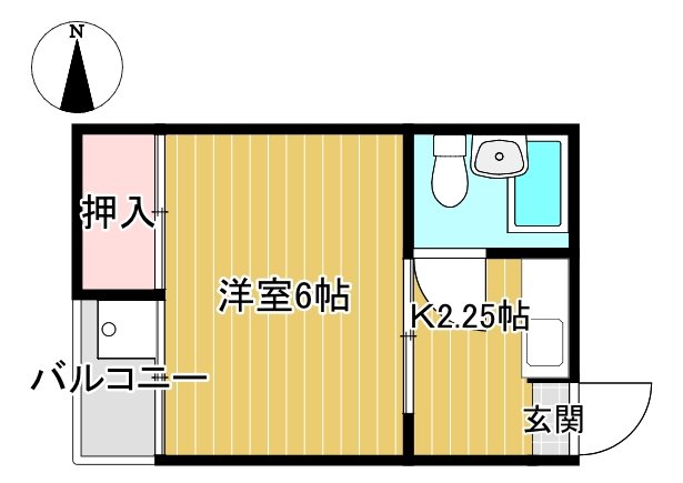 シティテラス 203号室 間取り