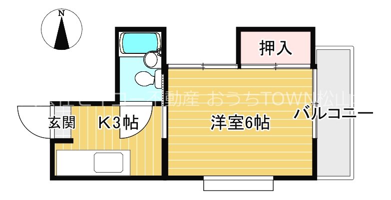 シティテラス 302号室 間取り