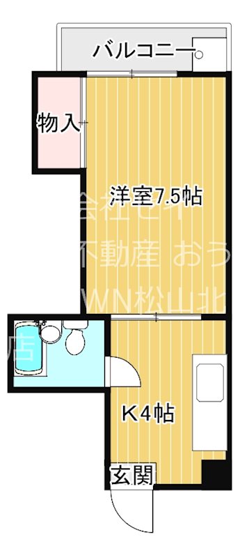 メゾンマルニ 102号室 間取り