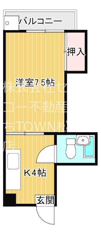メゾンマルニ 203号室 間取り