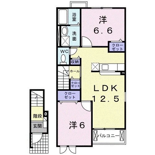 ファスタージュ　Ⅱ 202号室 間取り