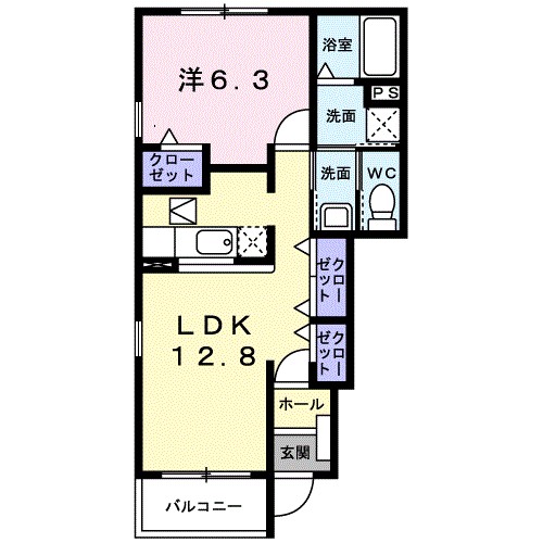 アルフィーノはるＤ 101号室 間取り