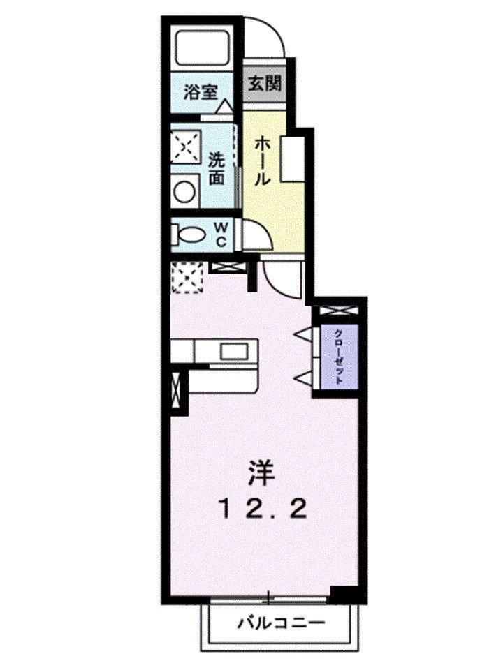 シトラスイン 102号室 間取り